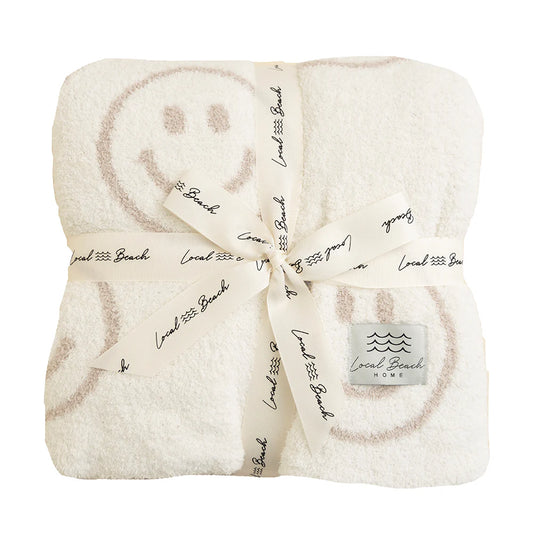 Local Beach Smiley Luxe Home Blanket Sand