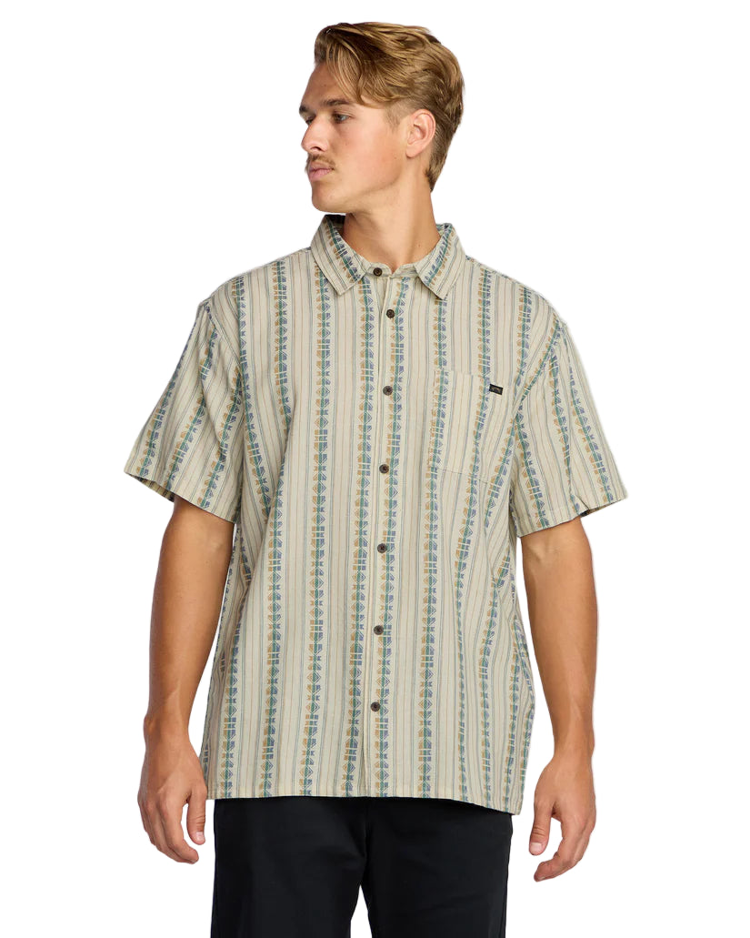 Billabong All Day Jacquard Short Sleeve Shirt Cream