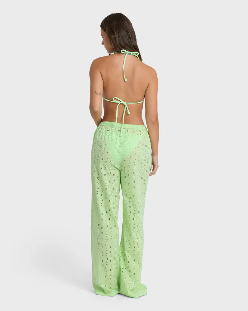 Billabong Women's Sun Lit Cover Up Pants Green Glow