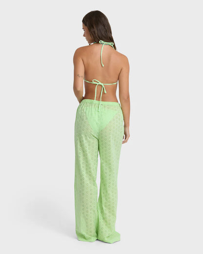 Billabong Women's Sun Lit Cover Up Pants Green Glow