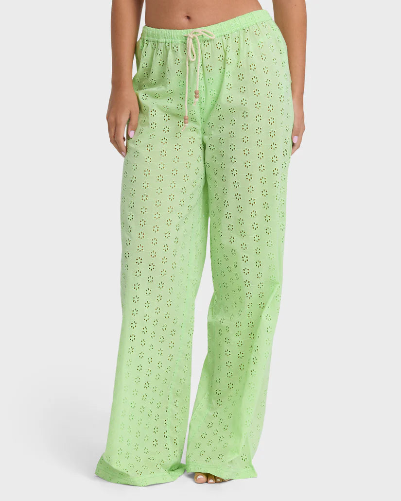 Billabong Women's Sun Lit Cover Up Pants Green Glow