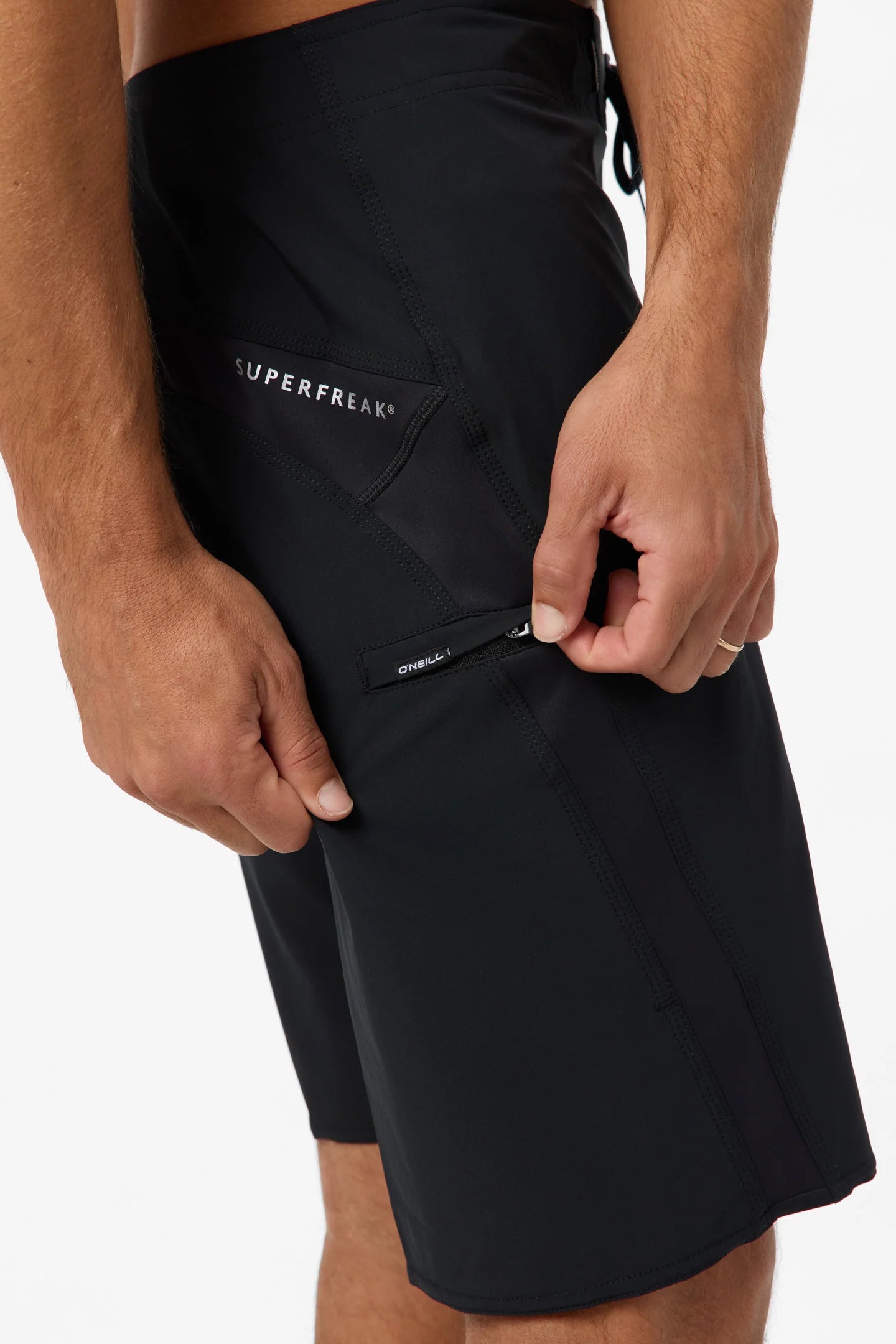 O'Neill Mens Superfreak Solid 21" Boardshorts Black