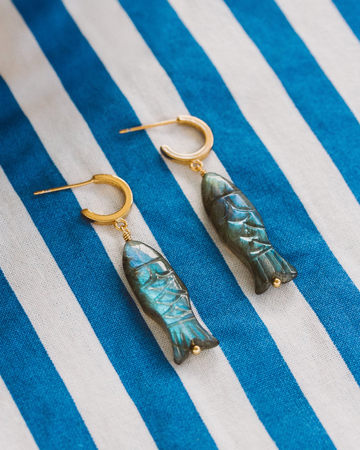 Tapas & Tides Gemstone Post Hoop Earrings