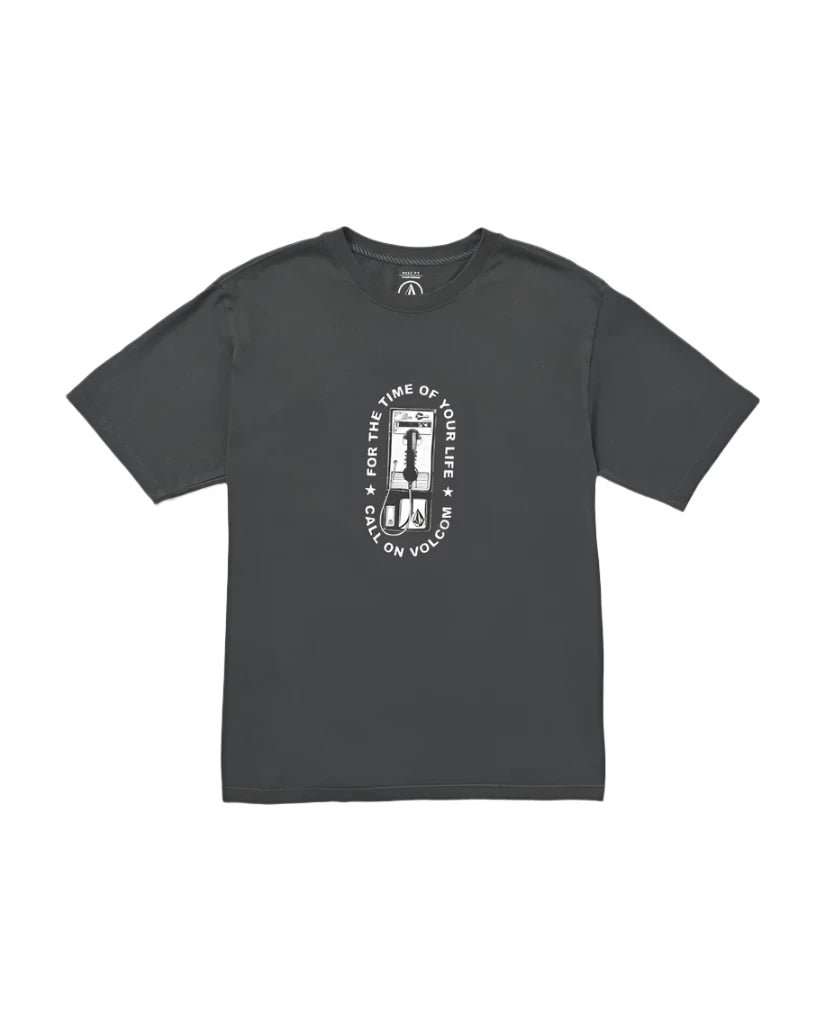 Volcom Men's Time Of Your Life Short Sleeve Tee Stealth