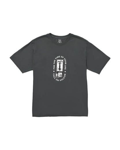Volcom Men's Time Of Your Life Short Sleeve Tee Stealth