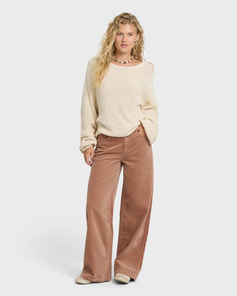 Billabong Women's Uncut Cord Pants Sugar Almond