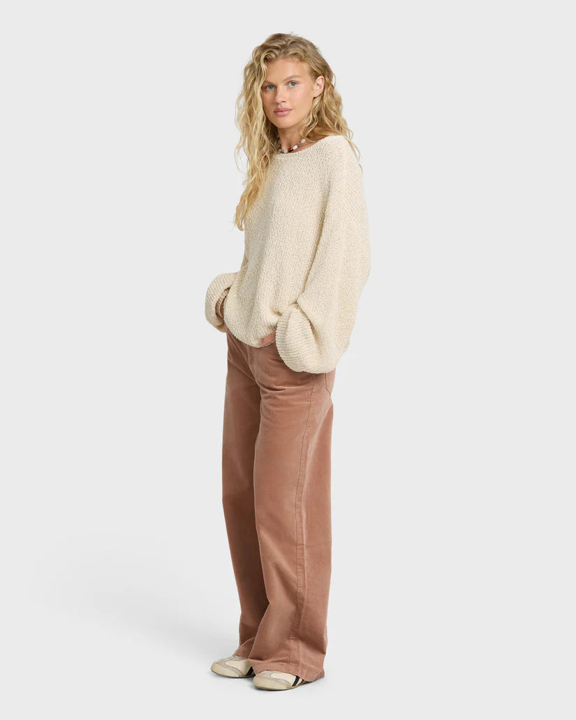 Billabong Women's Uncut Cord Pants Sugar Almond