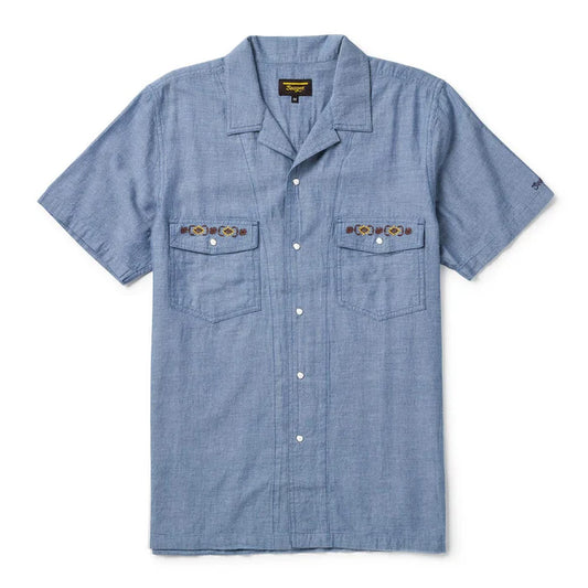 Seager Whippersnapper Short Sleeve Chambray Light Wash Shirt