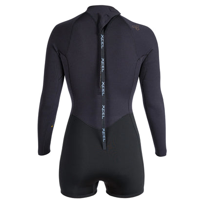 Xcel Women's Comp+ 2/2mm Long Sleeve Back Zip Spring Suit Black