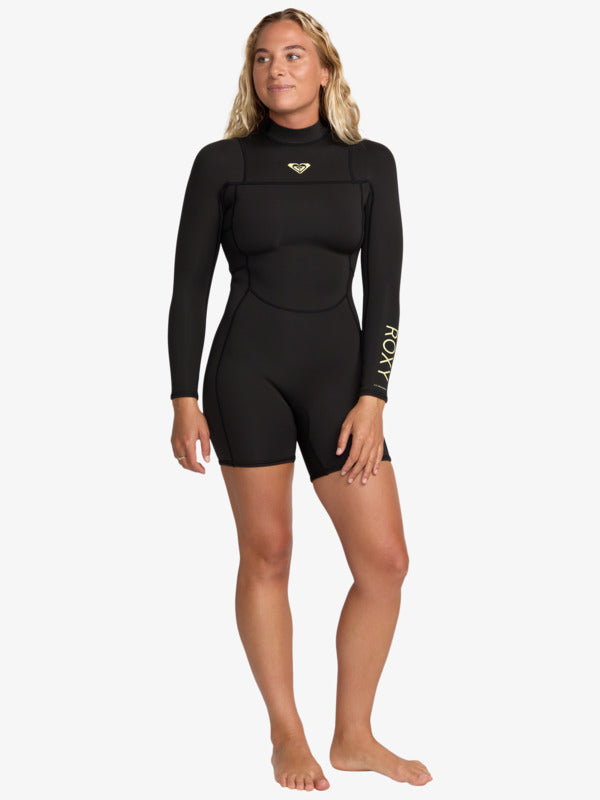 Roxy Women's 2/2mm Prologue+ Back Zip Springsuit Black