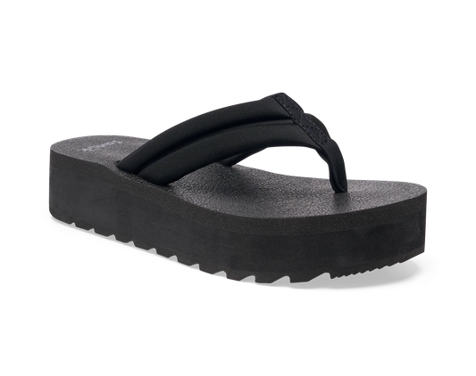 Sanuk Women's Yoga Puff-N-Stuff Sandals Black
