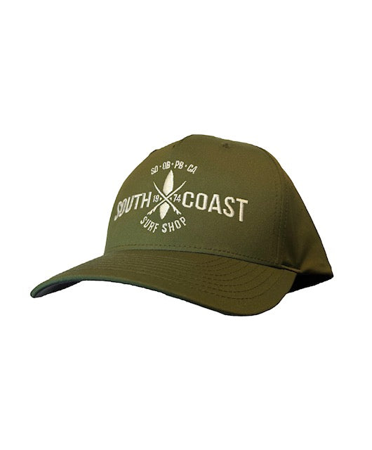 South Coast Adult Cross Perforated Hat Olive