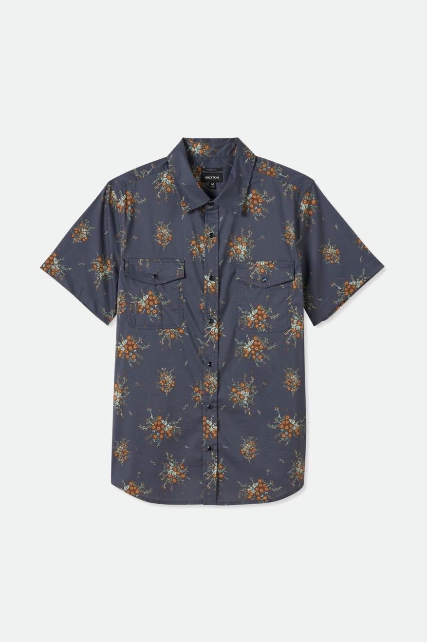 Wayne Stretch S/S Woven Shirt - Ombre Blue Wild Floral