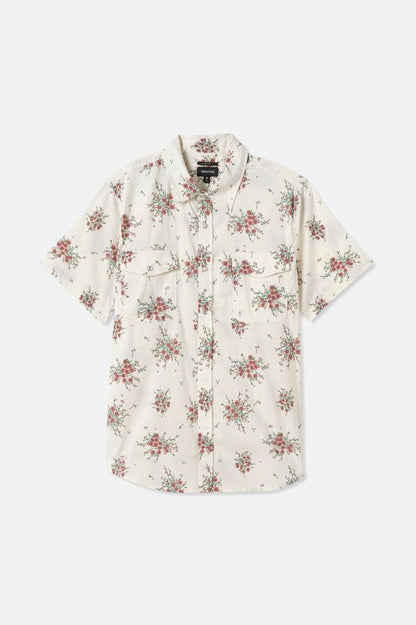 Wayne Stretch S/S Woven Shirt - Off White Wild Floral