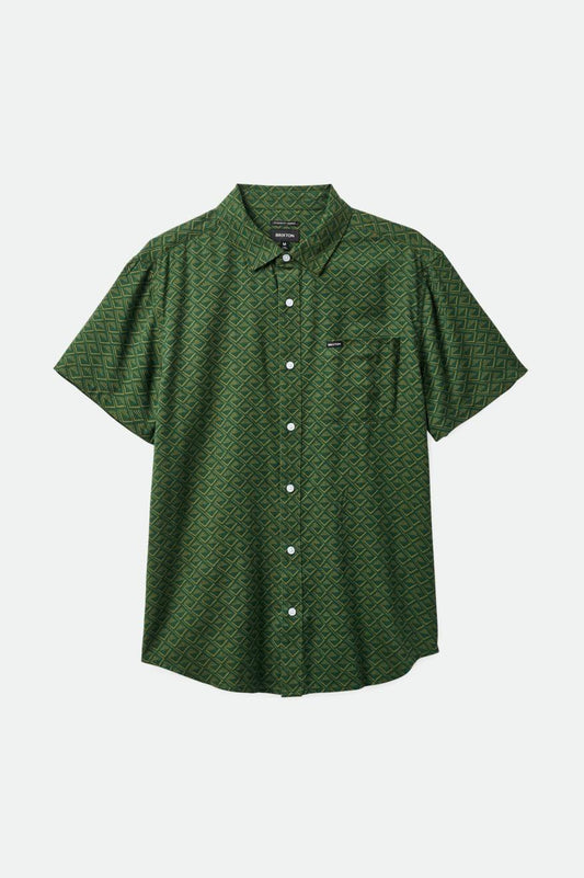 Charter Print S/S Woven Shirt - Trekking Green Tile
