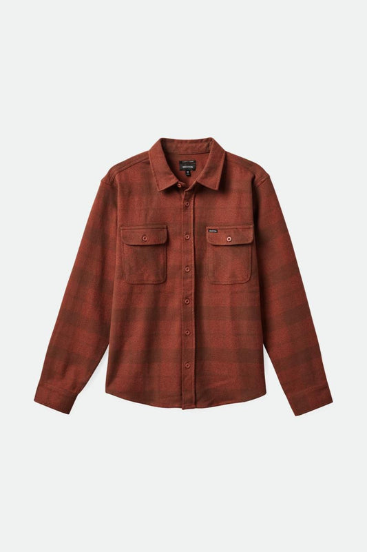 Bowery Stretch Water Resistant Flannel - Sepia/Terracotta