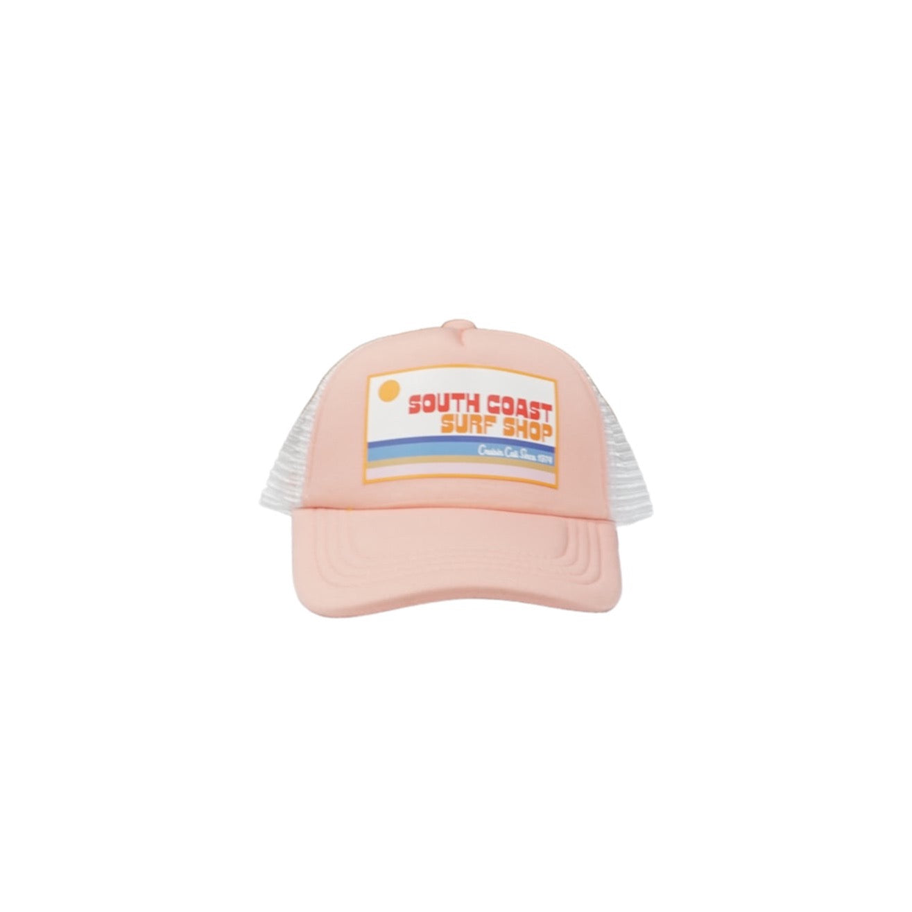 South Coast Adult Retro Square Trucker Hat Pink