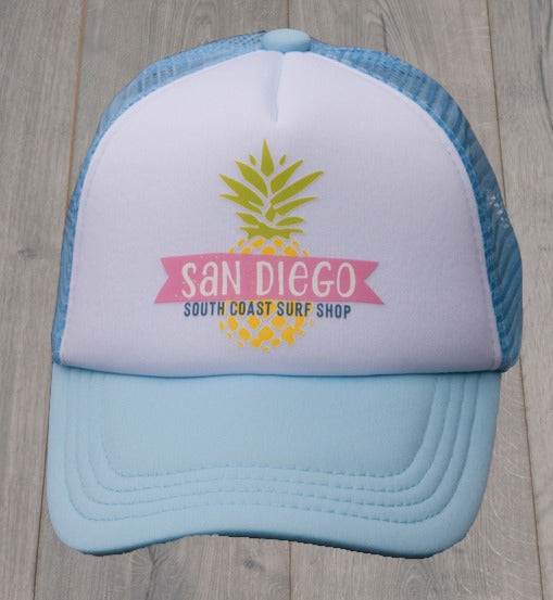 SOUTH COAST YOUTH PINEAPPLE HAT LIGHT BLUE
