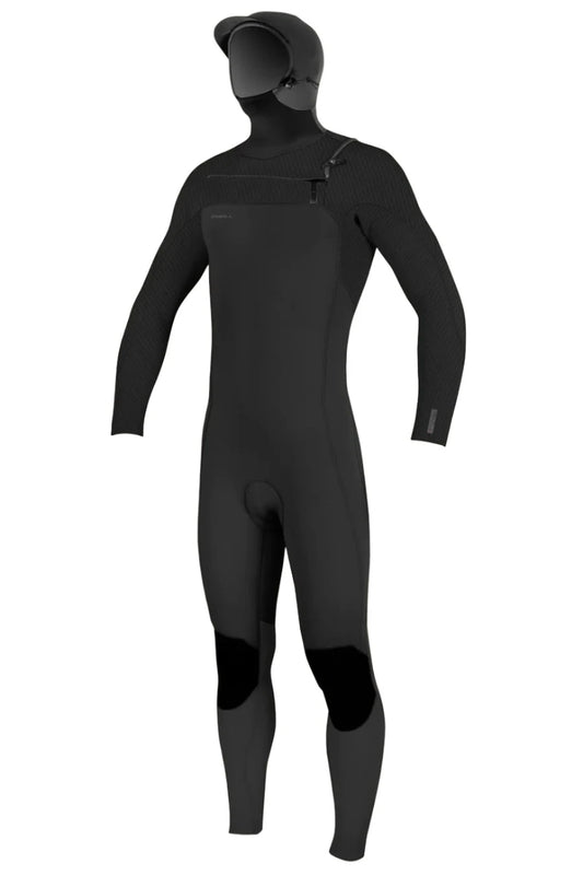 O'Neill Mens 4/3+mm Hyperfreak Hooded Chestzip Wetsuit