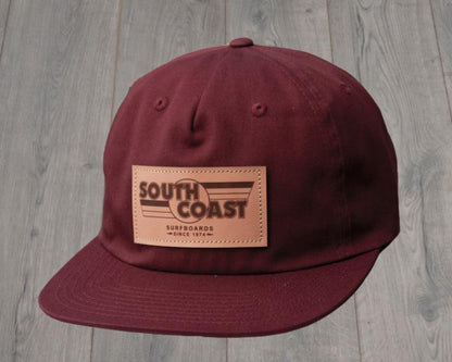 South Coast Retro Logo Leather Patch Hat