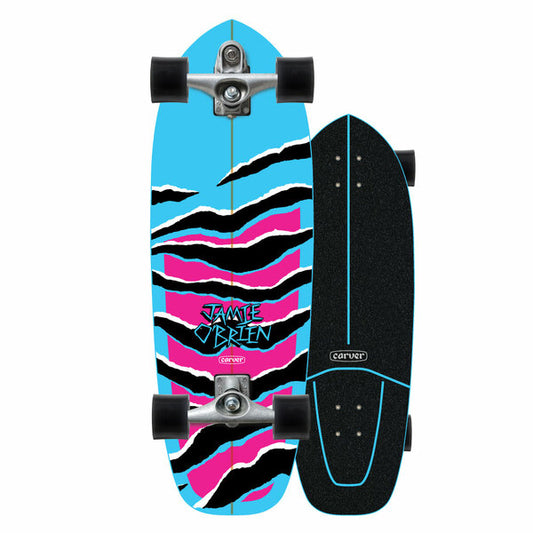 Carver J.O.B Blue Tiger Surfskate Complete Skateboard (C7)- 31"