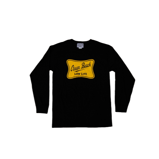 SOUTH COAST ADULT LOW LIFE LONG SLEEVE T-SHIRT IN BLACK