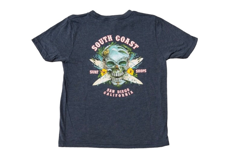 SOUTH COAST YOUTH CROSSED SURF TEE NAVY