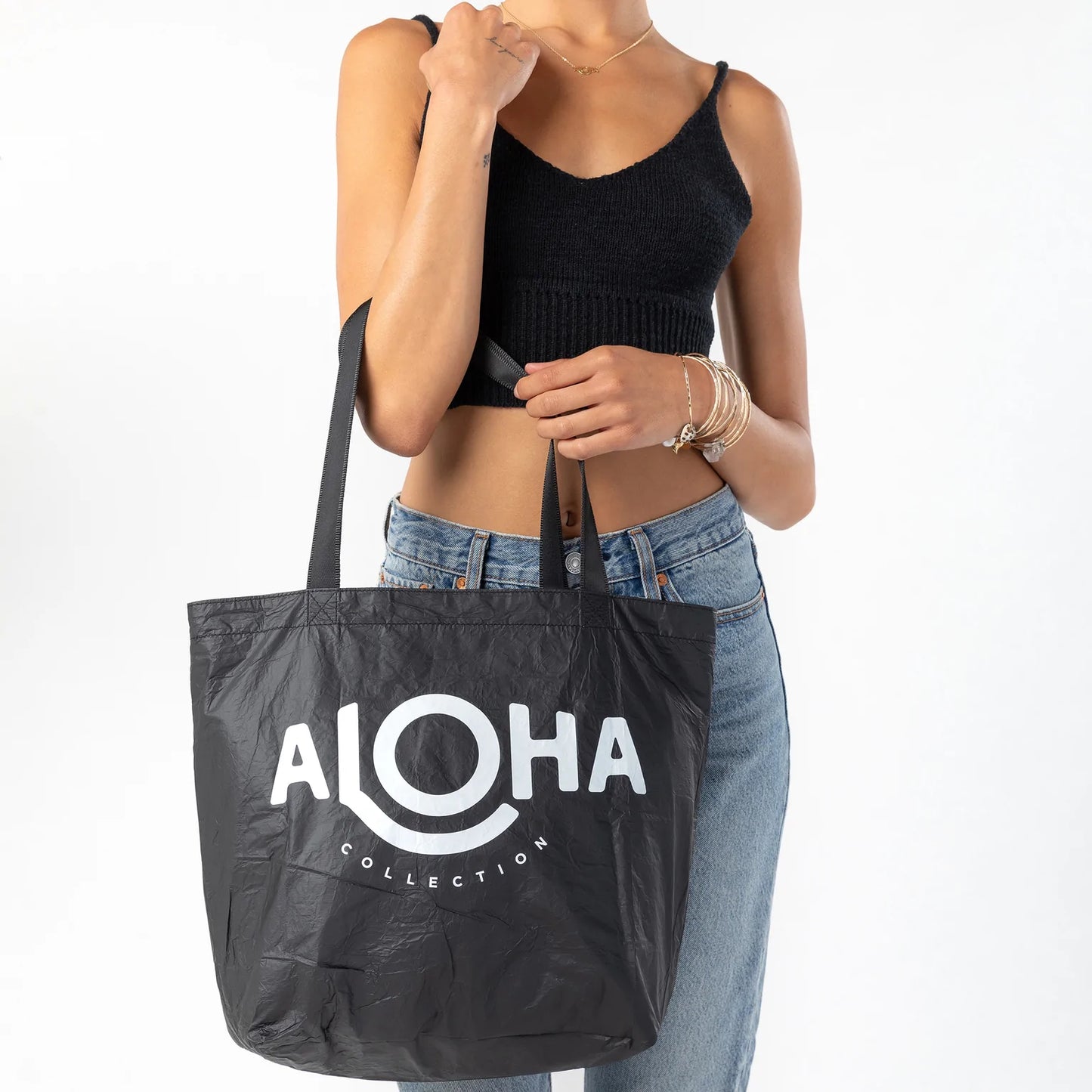 Black sales reversible tote