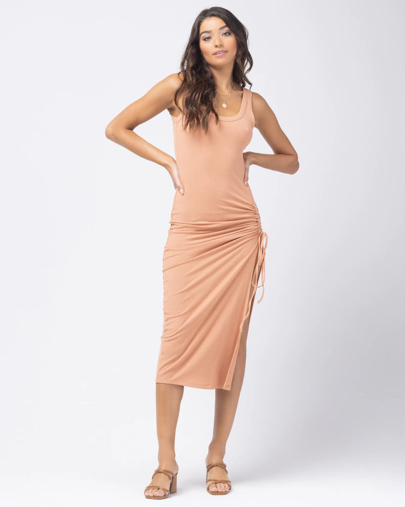 L Space Sandpiper Ribbed Midi Dress