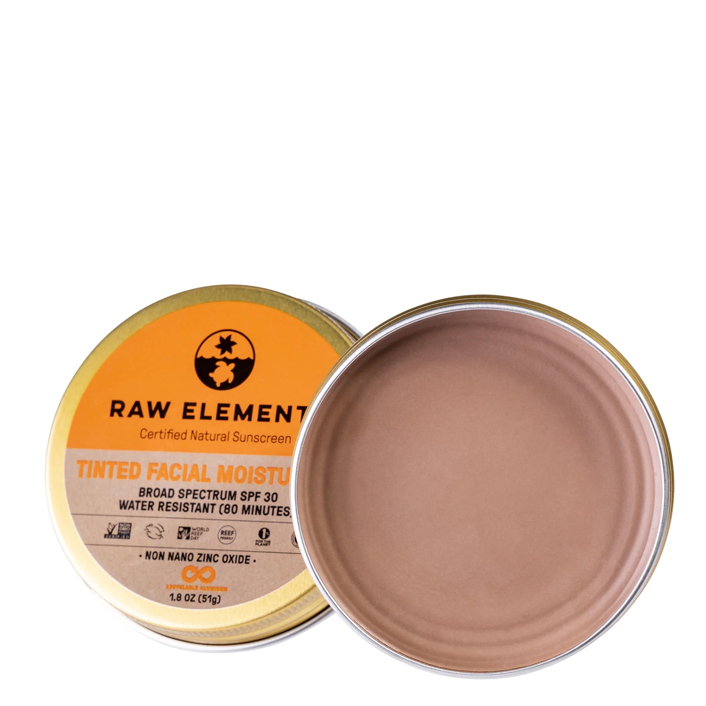 Raw Elements 30 Spf Tinted Face Tin