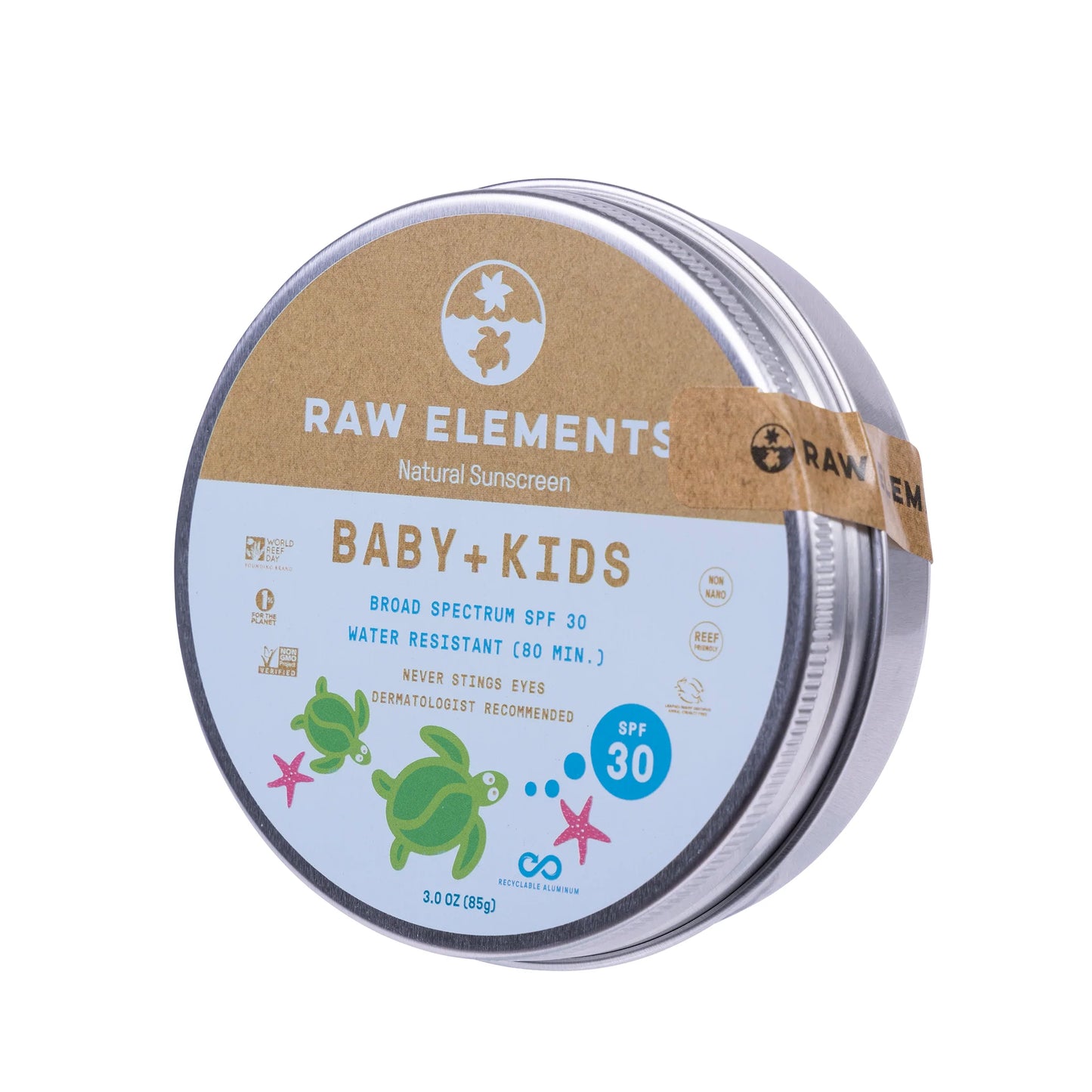 Raw Elements Spf 30 Kids Lotion Tin