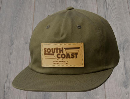 South Coast Retro Logo Leather Patch Hat