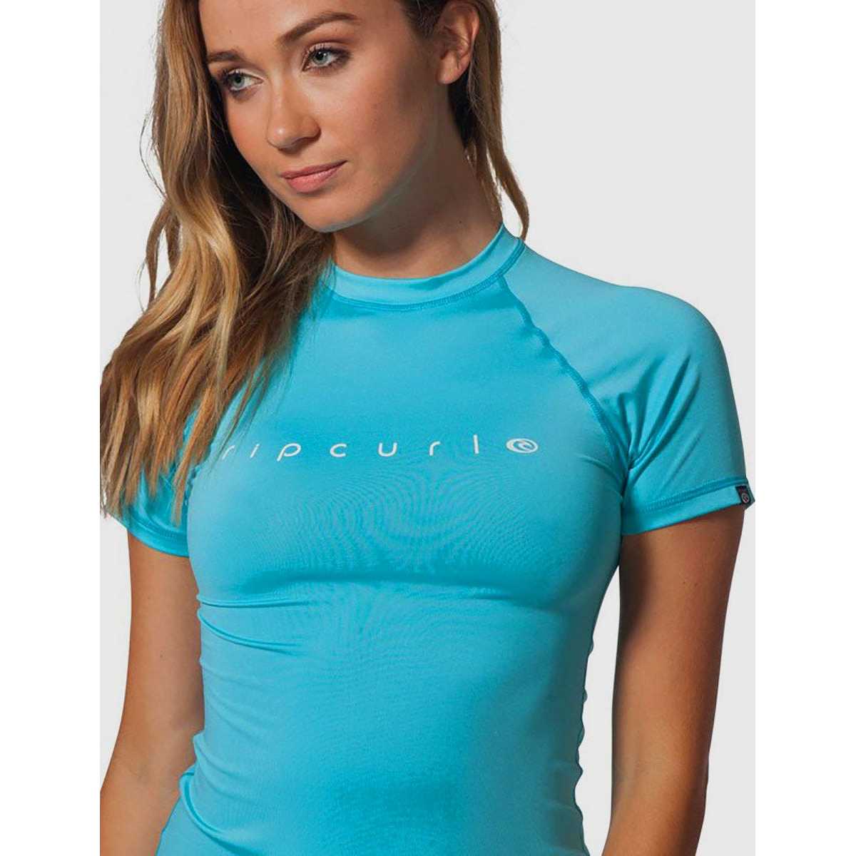 Sunny Rays Relaxed Fit Short Sleeve Rash Guard in Mint